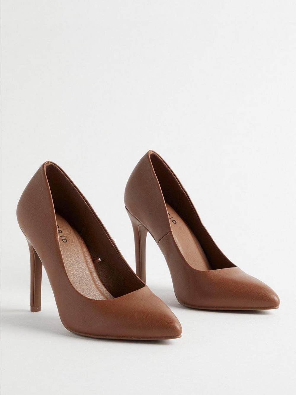 Torrid Pointed Toe High Heels in Chocolate Brown